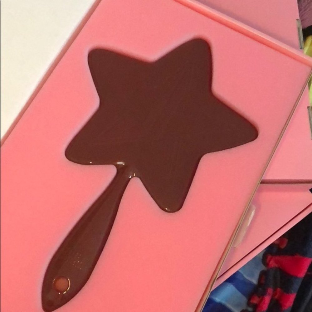 JEFFREE STAR COSMETICS DARK PLUM HAND MAKEUP MIRROR NEW! UNSEALED BUT UNUSED!